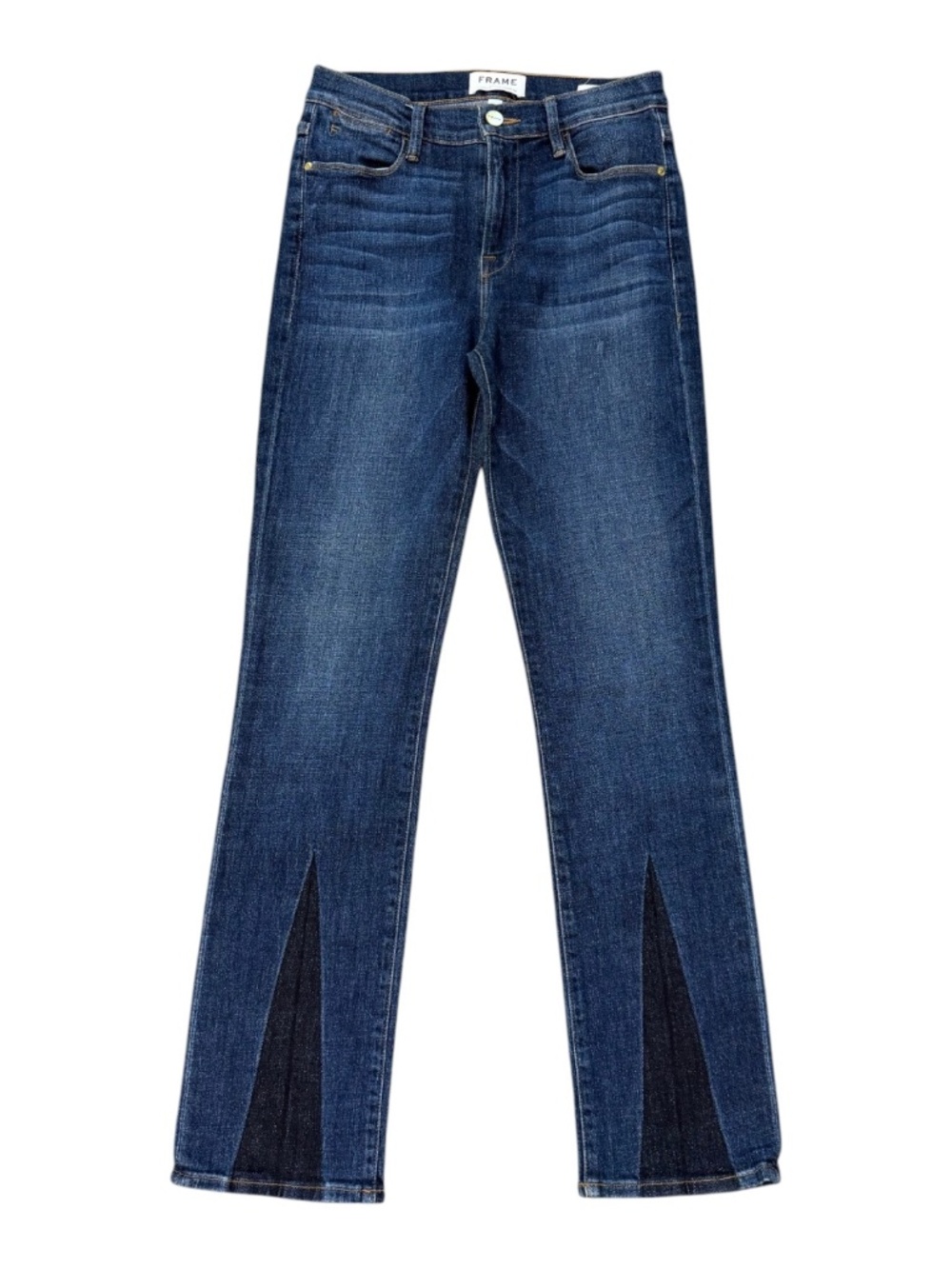 FRAME Le High Straight Jean in Gusset Bay Size 27